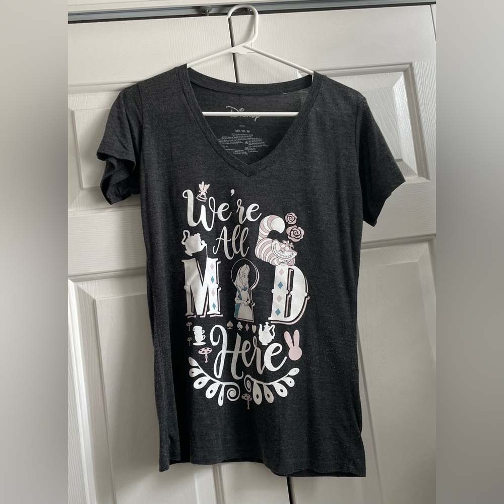 Disney Gray T-Shirt We’re All Mad Here